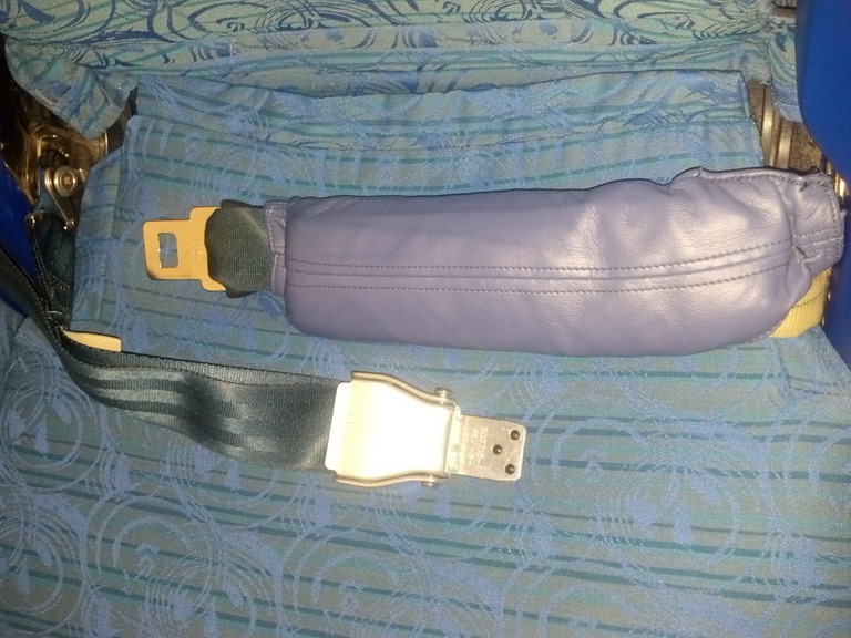 Cathay pacific seatbelt with airbag